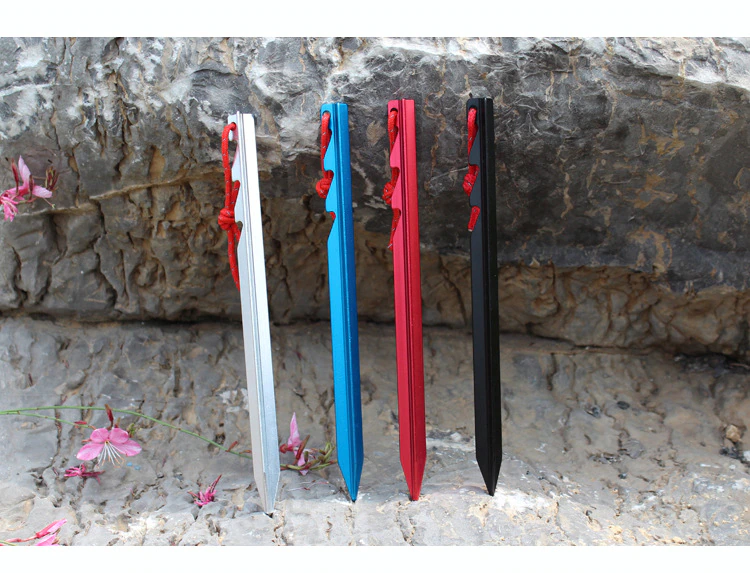 Cheap Goat Tents 20pcs Metal Outdoor Tent Camping Rope  Nails Tent Accessories Equipment  Aluminum Alloy Tent Pegs Tent Nail 18cm Tent Accessories 